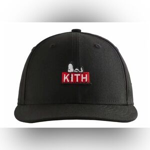 Kith X Peanuts 59Fifty Low Profile Fitted Black Twill Hat -size  7 1/2